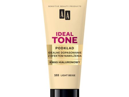 Make Up Ideal Tone podkład perfekcyjne dopasowanie 103 Light Beige 30ml For Sale