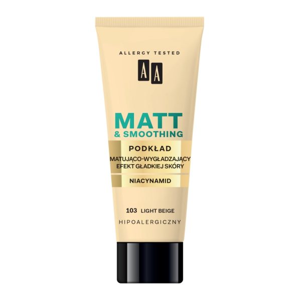 Make Up Matt podkład matująco-wygładzający 103 Light Beige 30ml Online now