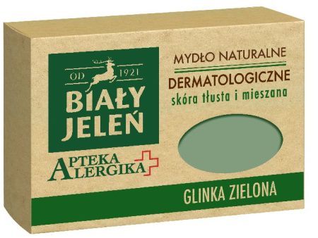 Apteka Alergika mydło naturalne dermatologiczne do skóry tłustej i mieszanej Glinka Zielona 125g Online Sale