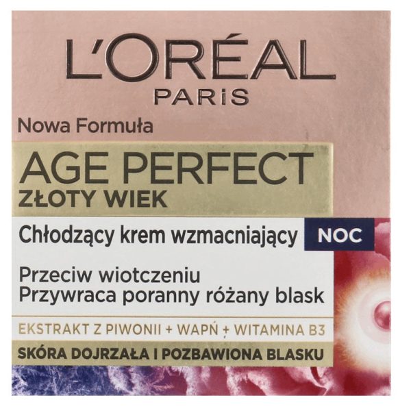 Age Perfect Złoty Wiek 60+ chłodzący krem wzmacniający na noc 50ml Hot on Sale