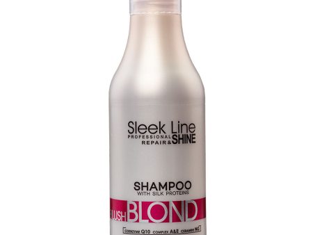 Sleek Line Blush Blond Shampoo szampon do włosów blond z jedwabiem 300ml Online Sale