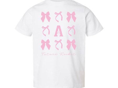 T-shirt - White - Toddler - Coquette Bows Future Rocket Online now