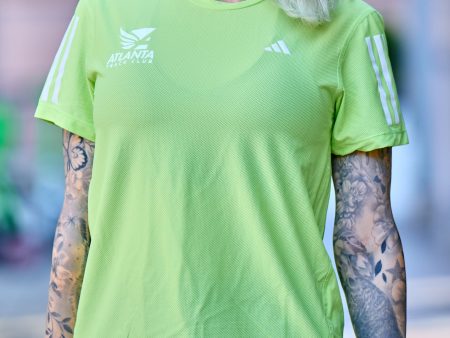 Women s Own the Run B Tee - Pulse Lime Cheap