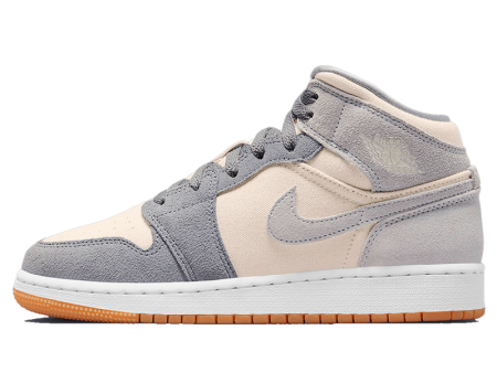 Air Jordan 1 Mid SE  Coconut Milk Particle Grey (GS)  Sale