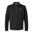 Quarter Zip (Textured) - Adidas - Black - A Logo (Two Styles) on Sale