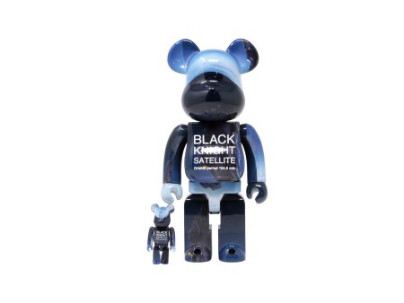 400% & 100% Bearbrick Set - Black Knight Satellite Discount