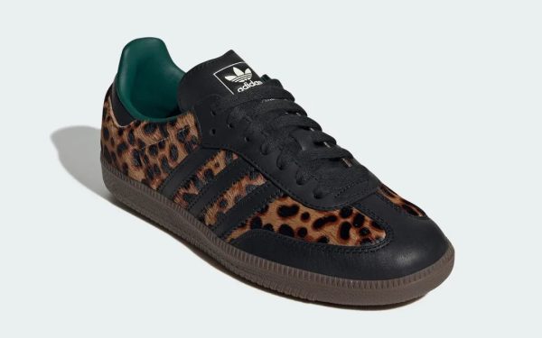 adidas Samba Leopard Print (W) Black Green on Sale