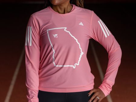 Women s Own the Run B LS - Semi Pink Spark Online Sale