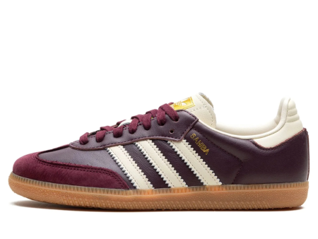 adidas Samba OG Maroon Gold Metallic (W) For Discount