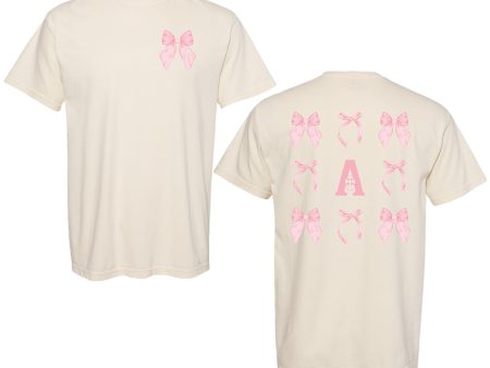 T-shirt - Ivory - Coquette Bows w  A Logo Supply