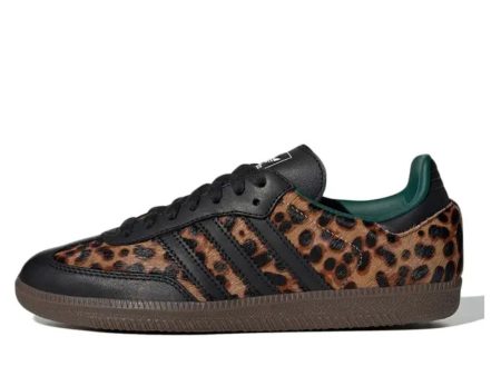 adidas Samba Leopard Print (W) Black Green on Sale