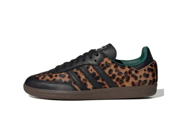 adidas Samba Leopard Print (W) Black Green on Sale