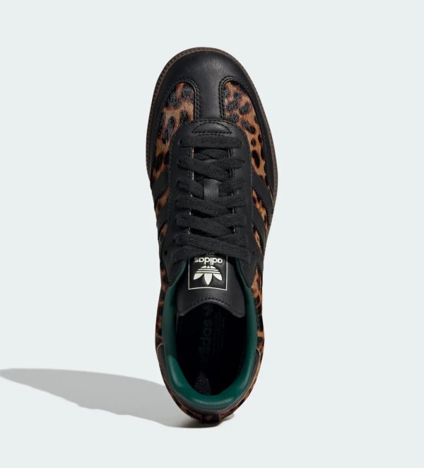 adidas Samba Leopard Print (W) Black Green on Sale