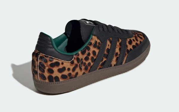 adidas Samba Leopard Print (W) Black Green on Sale