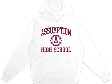 Sweatshirt - Hoodie - White - Assumption High School For Discount