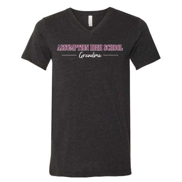 T-shirt - V-neck - Black - Assumption Grandma For Sale