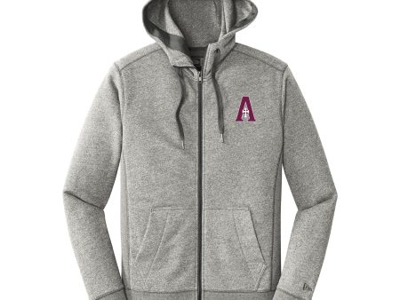 Sweatshirt - Full Zip Hoodie - Grey - A Logo Discount