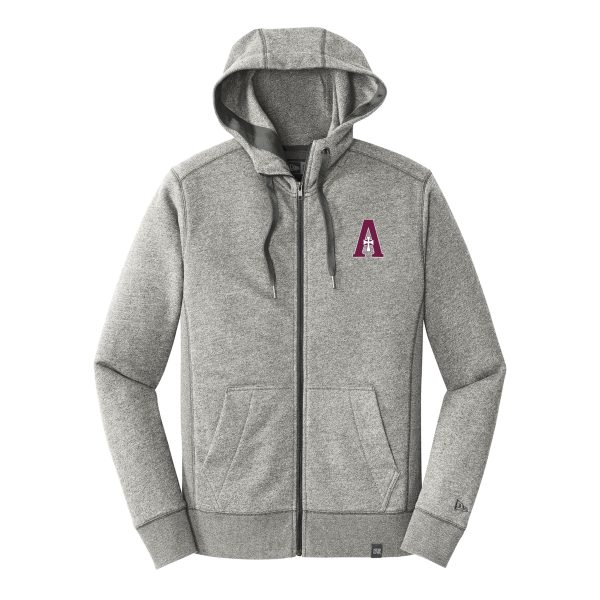 Sweatshirt - Full Zip Hoodie - Grey - A Logo Discount