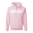 Sweatshirt - Hoodie - Tackle Twill Embroidery - Light Pink - Rockets Sale