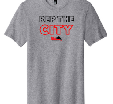 Bay City Grey T-Shirt W  Rep The City Logo For Discount