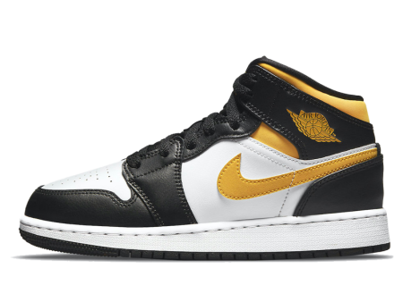 Air Jordan 1 Mid  White  Pollen Black  For Discount