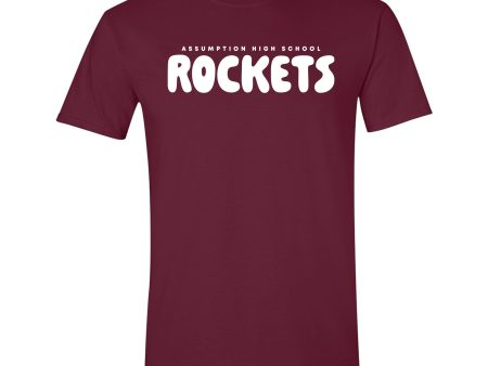 T-shirt - Maroon - Puff Paint - AHS Rockets For Cheap