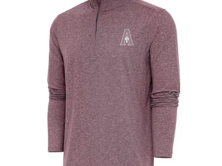 Quarter Zip - Maroon Heather - A Logo Sale