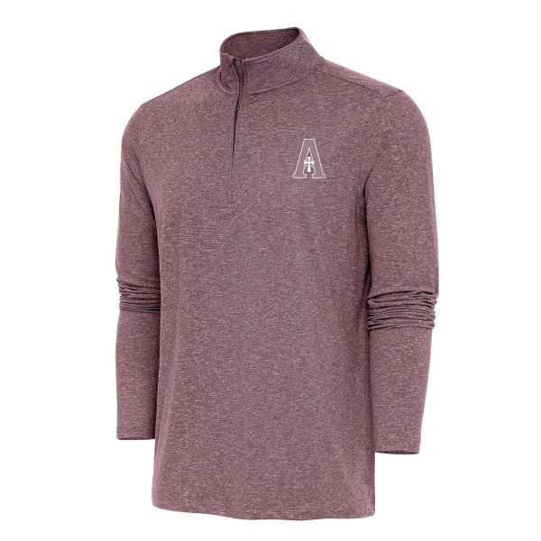 Quarter Zip - Maroon Heather - A Logo Sale