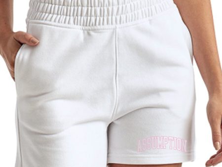 Shorts - White - Embroidered Assumption Supply