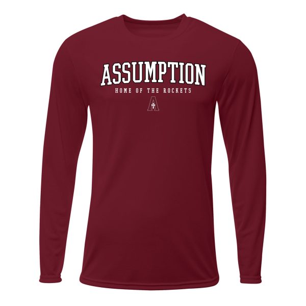 T-shirt - Long Sleeve Dry Fit - Maroon - AHS Fight Song Online