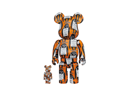 400% & 100% Bearbrick set - Monkey Sign (Banksy x Brandalised) For Cheap