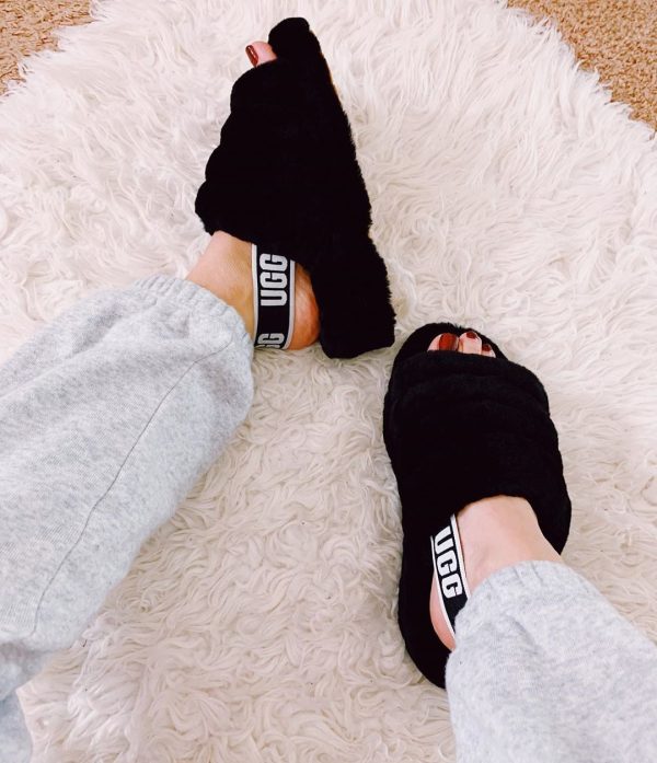 UGG Fluff Yeah Slide Black (Women s) Online Sale