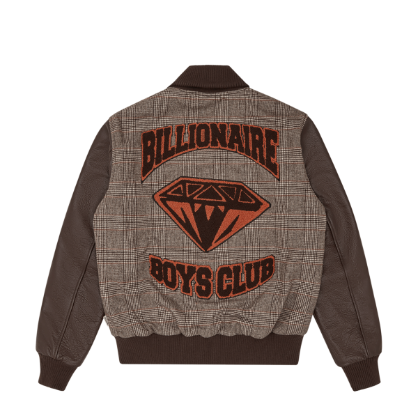 LEATHER SLEEVE VARSITY JACKET Online Hot Sale