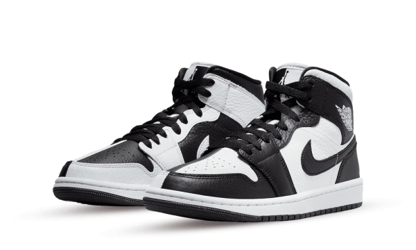 Air Jordan 1 Mid  Invert Black White  (W) Discount