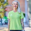 Women s Own the Run B Tee - Pulse Lime (Plus Size) Sale