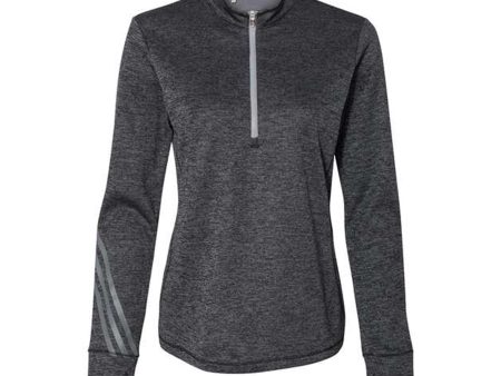 Customized Adidas Brushed Terry Heathered Quarter-Zip Pullover - Ladies  - Various Colors Hot on Sale