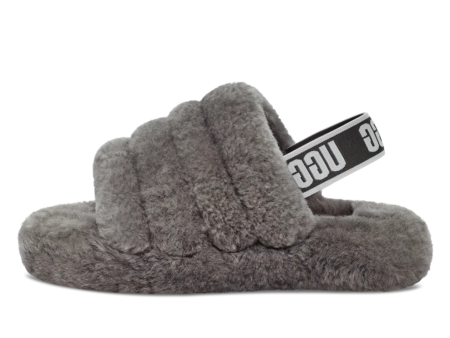 UGG Fluff Yeah Slide Charcoal (Women s) For Cheap