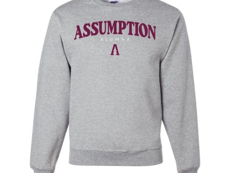 Sweatshirt - Crew Neck - Grey - Assumption Alumna Online Hot Sale