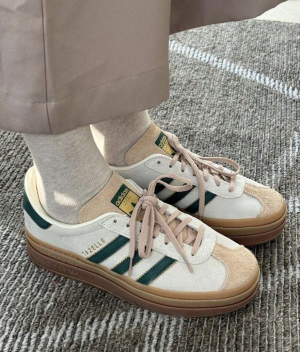 adidas Gazelle Bold Magic Collegiate Green Beige (W) Online Hot Sale