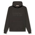 Fear Of God Essentials Logo Flocked Off Black Fashion