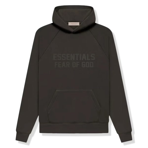 Fear Of God Essentials Logo Flocked Off Black Fashion