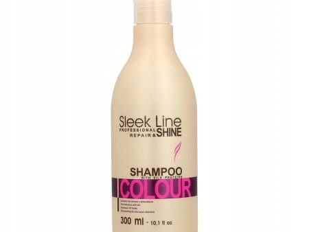 Sleek Line Colour Shampoo szampon z jedwabiem do włosów farbowanych 300ml Fashion