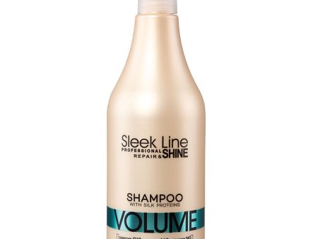 Sleek Line Repair Volume Shampoo szampon do włosów z jedwabiem zwiększający objętość 1000ml For Sale