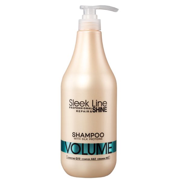 Sleek Line Repair Volume Shampoo szampon do włosów z jedwabiem zwiększający objętość 1000ml For Sale