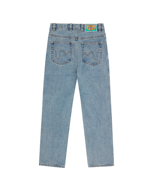 Check Lined Denim Pant For Cheap